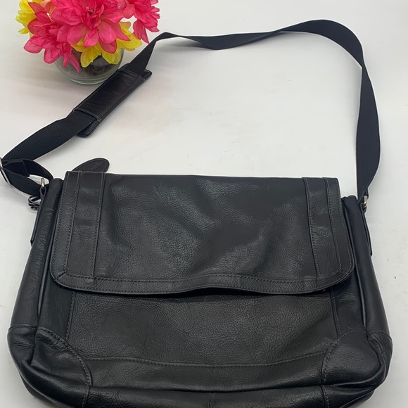 Wilsons Leather Black Leather Briefcase Computer Laptop Bag TOT9358